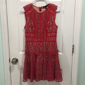 BCBG red lace dress. Size 4